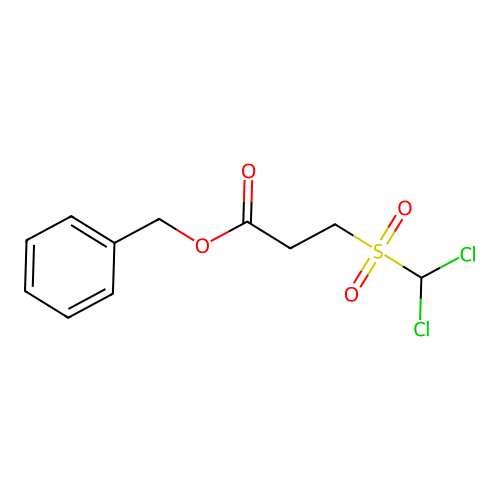 Phenylmethyl 3-[(dichloromethyl)sulfonyl]propanoate structure