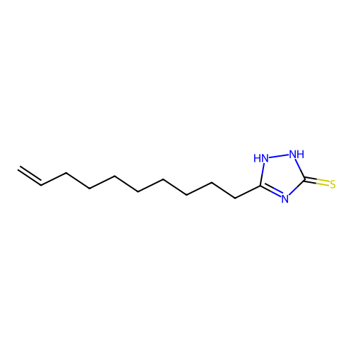 5-Dec-9-enyl-2H-[1,2,4]triazole-3-thiol structure