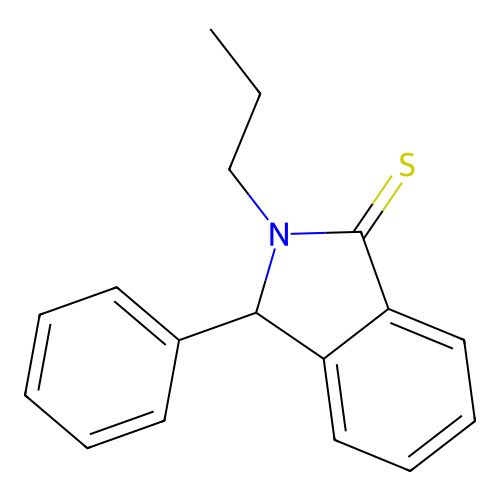 3-Phenyl-2-propyl-1-isoindolinethione structure