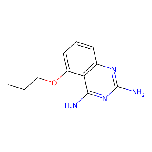 5-丙氧基喹唑啉-2,4-二胺 structure