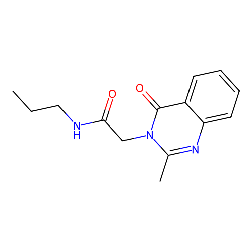 2-(2-methyl-4-oxoquinazolin-3(4H)-yl)-N-propylacetamide structure