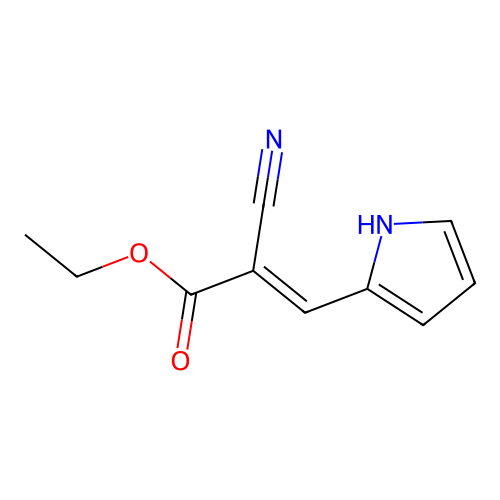 Ethyl 2-cyano-3-(1H-pyrrol-2-YL)-2-propenoate structure