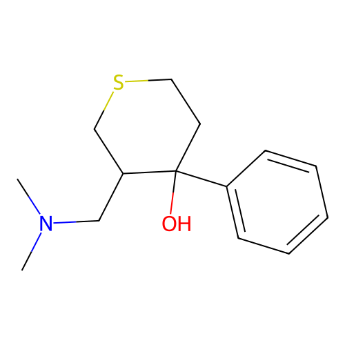3-[(Dimethylamino)methyl]-4-phenylthian-4-ol structure