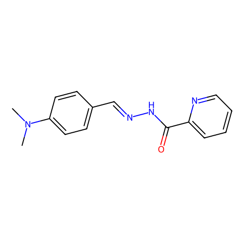 N'-{(E)-[4-(dimethylamino)phenyl]methylidene}pyridine-2-carbohydrazide structure