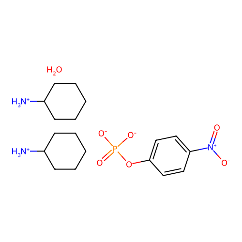 Cyclohexylazanium;(4-nitrophenyl) phosphate;hydrate structure