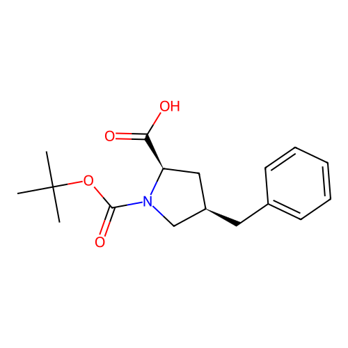 (4R)-1-N-Boc-4-Benzyl-D-proline structure