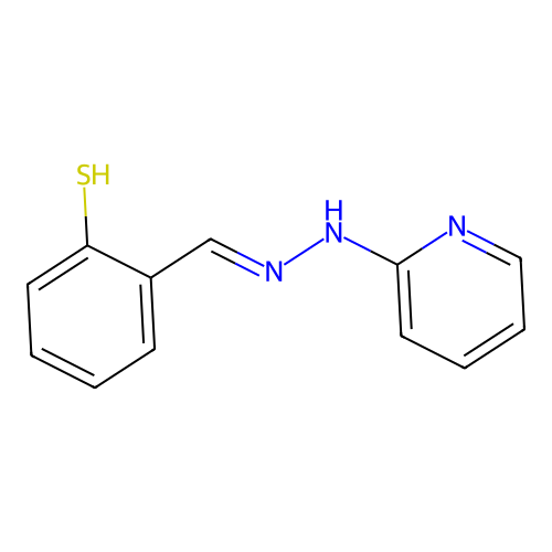 2-[(Pyridin-2-ylhydrazinylidene)methyl]benzenethiol structure