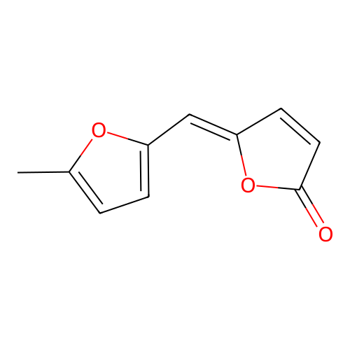 5-[(5-Methyl-2-furyl)methylene]furan-2-one structure