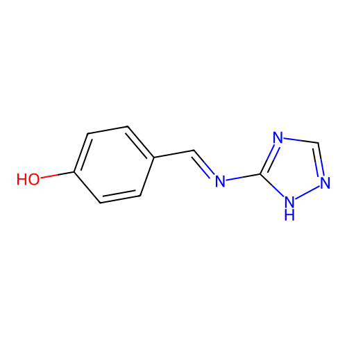 4-(1H-1,2,4-triazol-5-yliminomethyl)phenol structure
