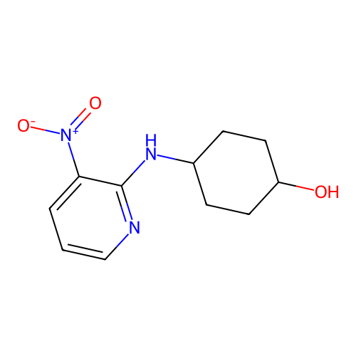 (1R,4R)-4-(3-Nitropyridine-2-ylamino)cyclohexanol structure