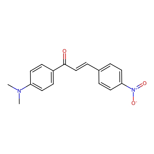 trans-4'-Dimethylamino-4-nitrochalcone structure