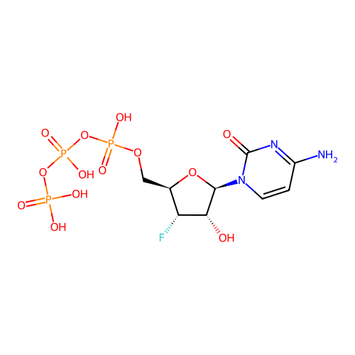 3'-Fluoro-3'-deoxycytidine-5'-triphosphate structure