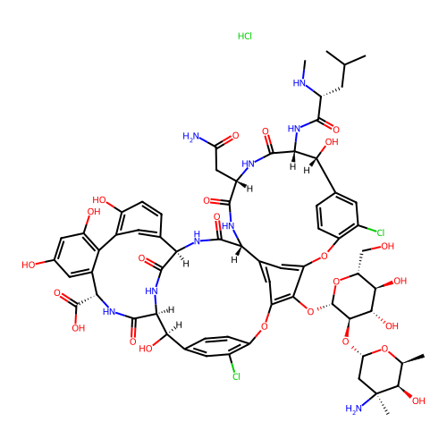 Vancomycin Hydrochloride structure