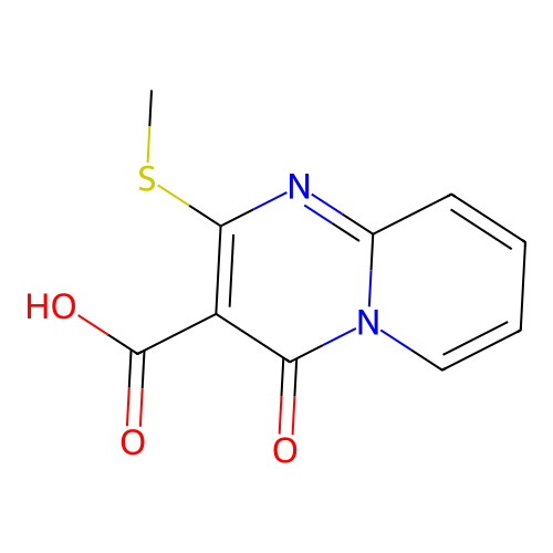 4H-pyrido[1,2-a]pyrimidine-3-carboxylic acid, 2-(methylthio)-4-oxo- structure