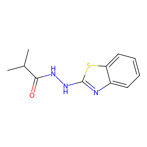 N'-1,3-benzothiazol-2-yl-2-methylpropanohydrazide structure