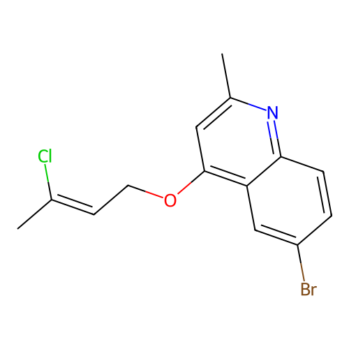 6-Bromo-4-(3-chlorobut-2-enoxy)-2-methylquinoline structure