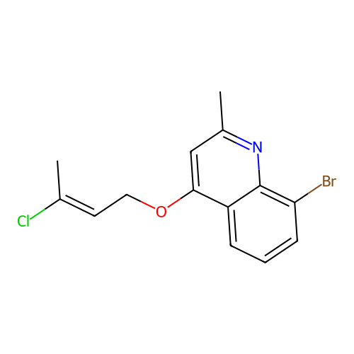 4-((2E)-3-chlorobut-2-enyloxy)-8-bromo-2-methylquinoline structure