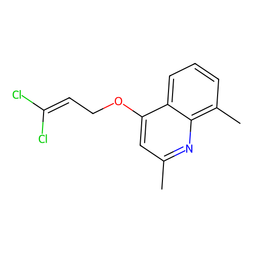 4-[(3,3-Dichloroprop-2-en-1-yl)oxy]-2,8-dimethylquinoline structure