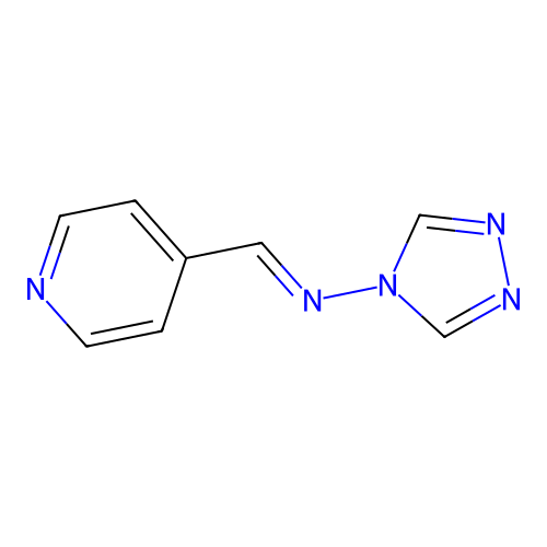 N-[(E)-pyridin-4-ylmethylidene]-4H-1,2,4-triazol-4-amine structure