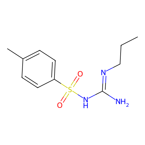 N-[Imino(propylamino)methyl]-4-methylbenzenesulfonamide structure