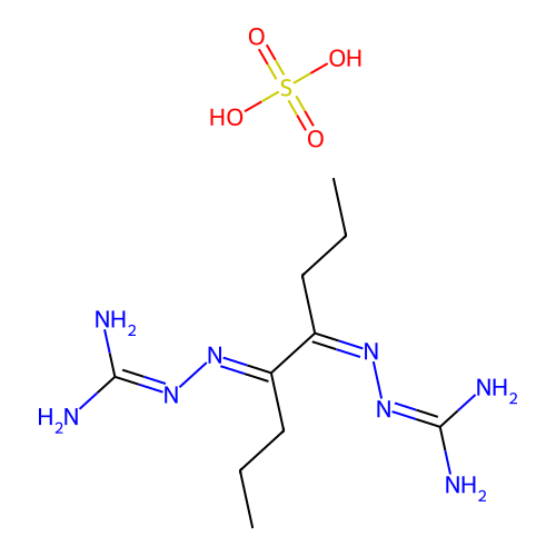 N''-{(4E,5Z)-5-[(Diaminomethylene)hydrazono]-4-octanylidene} structure