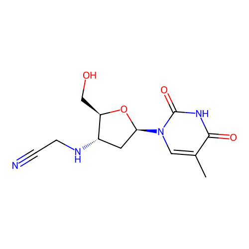 3'-Cyanomethylamino-3'-deoxythymidine structure