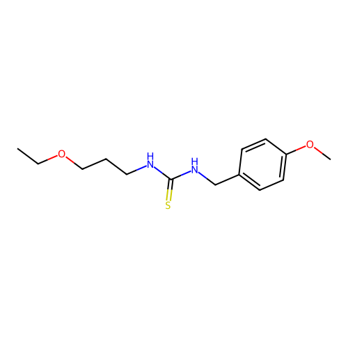 3-(3-Ethoxypropyl)-1-[(4-methoxyphenyl)methyl]thiourea structure
