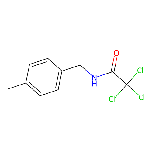 2,2,2-trichloro-N-[(4-methylphenyl)methyl]acetamide structure