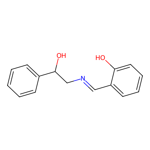 2-{[(2-Hydroxy-2-phenylethyl)imino]methyl}phenol structure