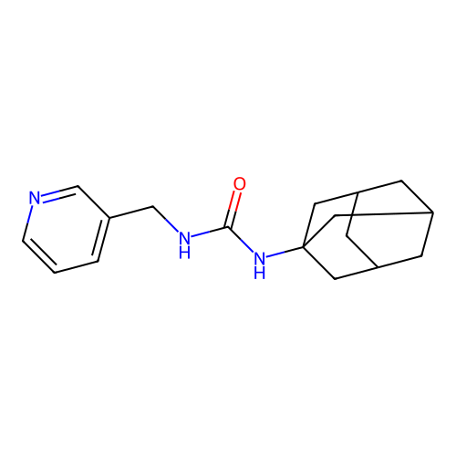 1-(Pyridin-3-ylmethyl)-3-tricyclo[3.3.1.1~3,7~]dec-1-ylurea structure