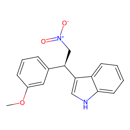 3-[(1R)-1-(3-methoxyphenyl)-2-nitroethyl]-1H-indole structure
