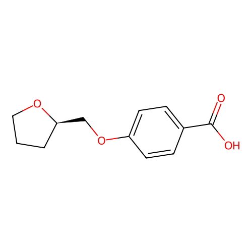 4-[(2R)-tetrahydrofuran-2-ylmethoxy]benzoic acid structure