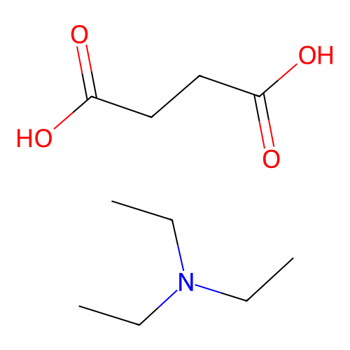 Butanedioic acid--N,N-diethylethanamine (1/1) structure