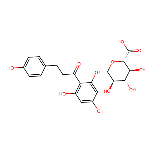 Phloretin 2'-O-glucuronide structure