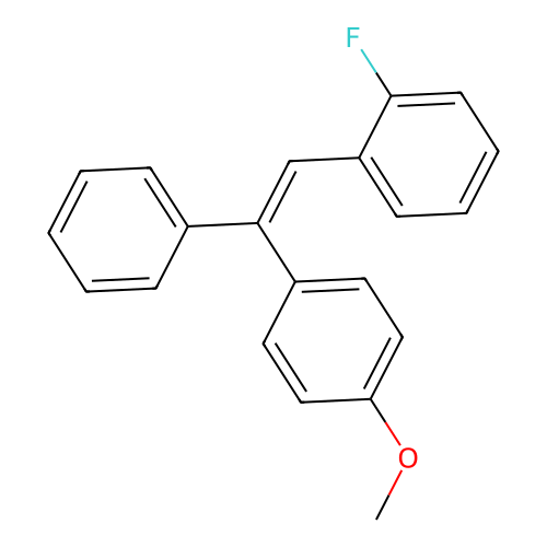 1-(o-Fluorophenyl)-2-(p-methoxyphenyl)-2-phenylethylene structure