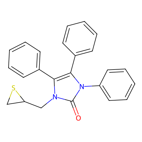 1,4,5-triphenyl-3-(thiiran-2-ylmethyl)-1H-imidazol-2(3H)-one structure