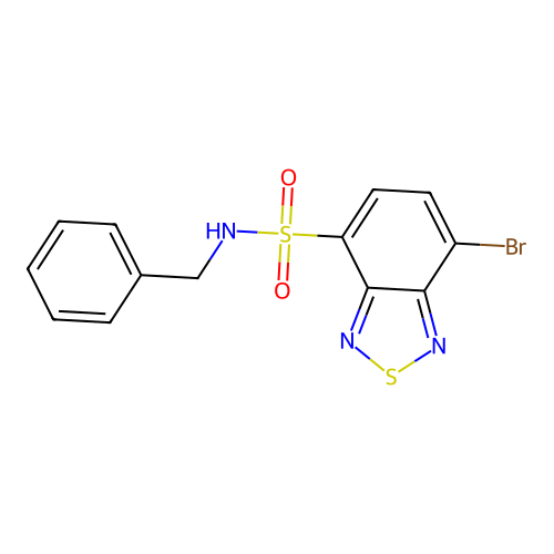 N-benzyl-7-bromo-2,1,3-benzothiadiazole-4-sulfonamide structure