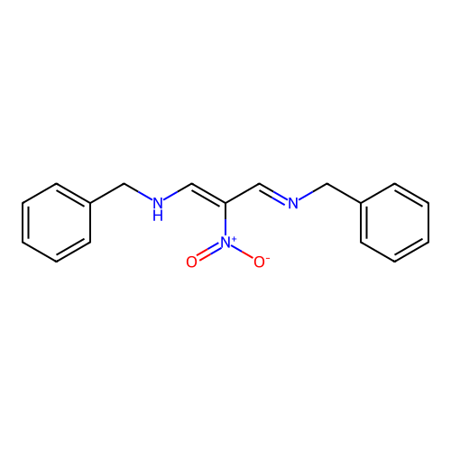 (1Z,3E)-N-benzyl-3-(benzylimino)-2-nitroprop-1-en-1-amine structure