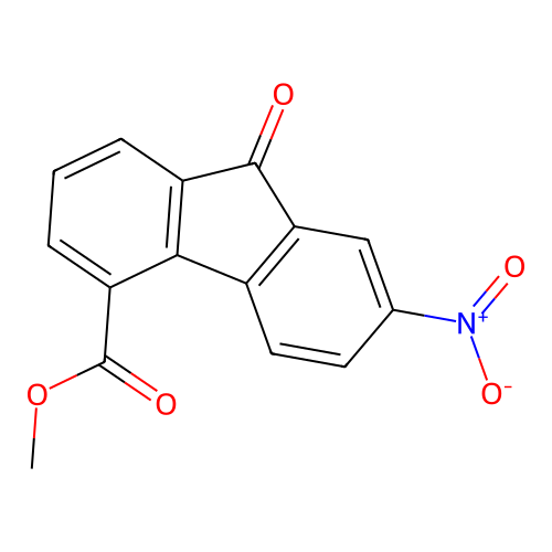 7-Nitro-9-oxo-9H-fluorene-4-carboxylic acid methyl ester structure