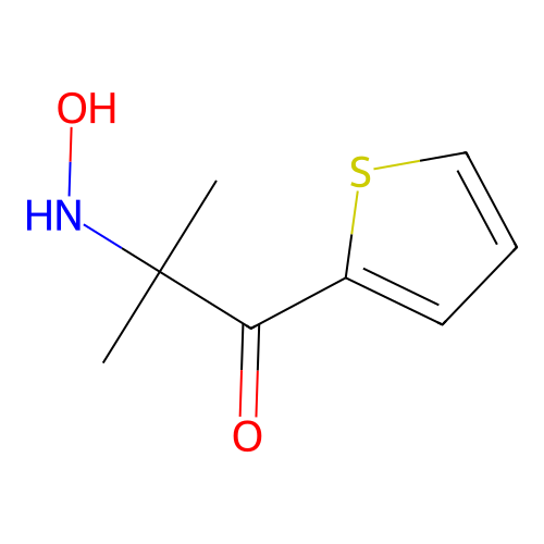 2-(Hydroxyamino)-2-methyl-1-(thiophen-2-yl)propan-1-one structure