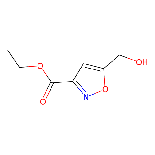 Ethyl 5-(hydroxymethyl)isoxazole-3-carboxylate structure
