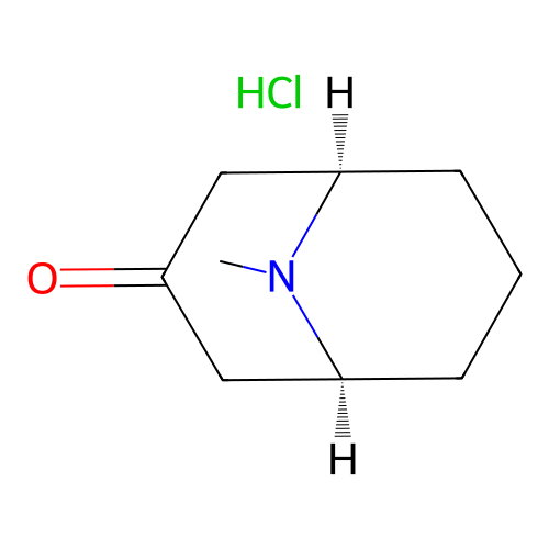 Pseudopelletierine hydrochloride structure