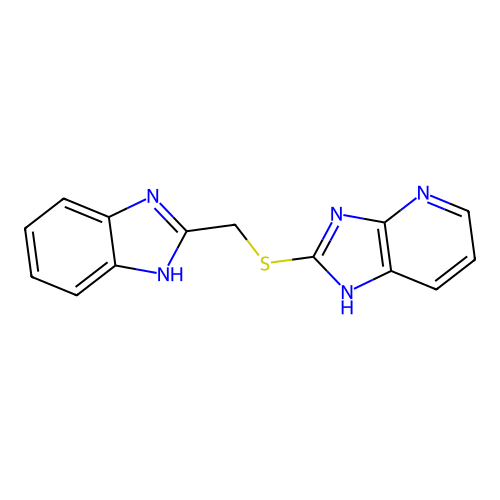 2-[(1H-benzimidazol-2-ylmethyl)sulfanyl]-3H-imidazo[4,5-b]pyridine structure