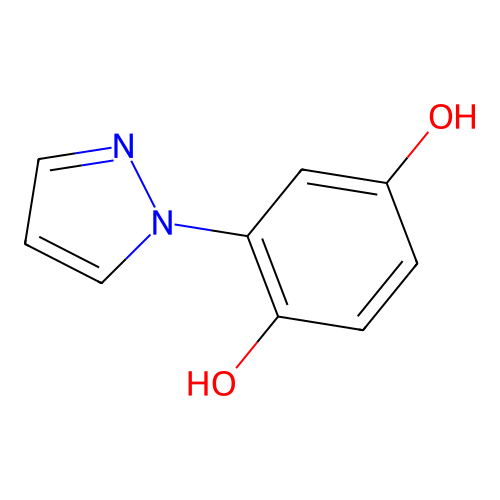 2-(1H-Pyrazol-1-yl)-1,4-benzenediol structure