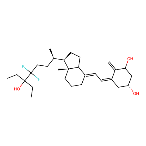 24,24-difluoro-1,25-dihydroxy-26,27-dimethylvitamin D3 structure
