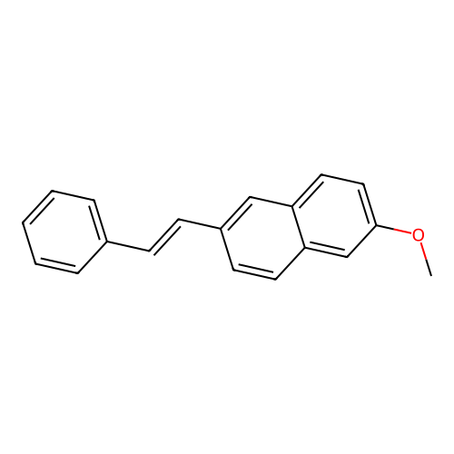 (E)-2-Methoxy-6-styrylnaphthalene structure