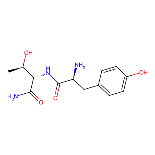 (2S,3R)-2-[[(2S)-2-amino-3-(4-hydroxyphenyl)propanoyl]amino]-3-hydroxybutanamide structure