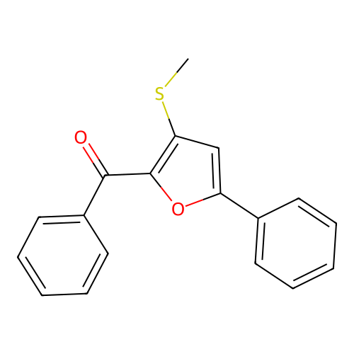 [3-(Methylsulfanyl)-5-phenyl-2-furyl](phenyl)methanone structure