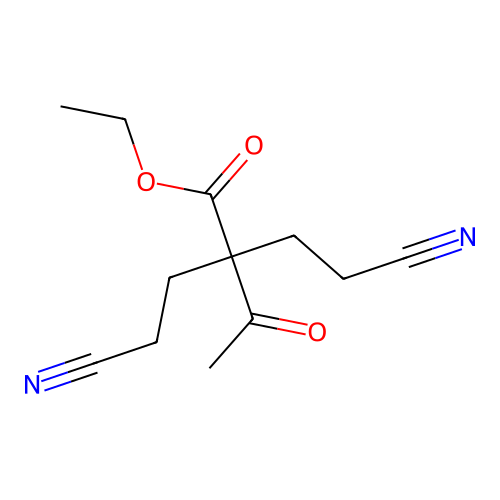Ethyl 2,2-di(2-cyanoethyl)-3-oxobutanoate structure