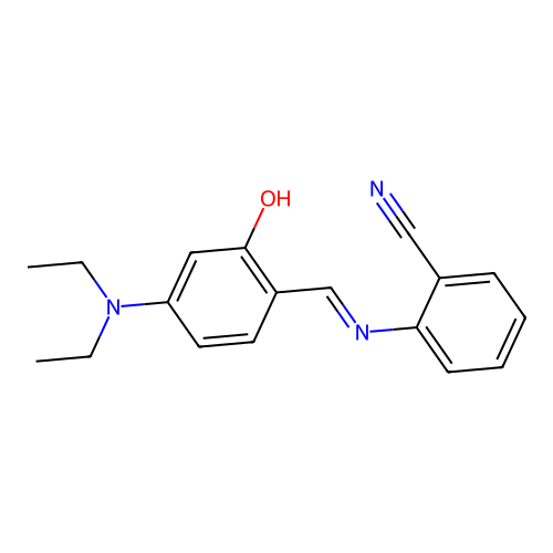 2-{[4-(Diethylamino)-2-hydroxybenzylidene]amino}benzonitrile structure